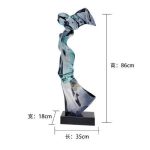 Abstract Transparent Resin Art Ornament Hotel Sales Office Clubhouse Floor Sculpture Home Living Room Entrance Decoration