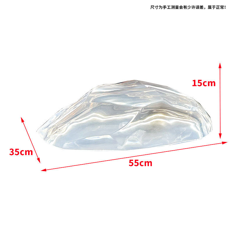 Transparent resin luminous landscape stone sculpture villa courtyard hotel pool model room floor soft decoration ornament