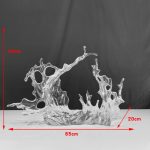 Modern luxury transparent resin foam ornament, large floor standing sculpture, hotel living room, foyer, model room artwork