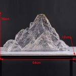 Modern Creative Transparent Resin Rockery Sculpture Hotel Lobby Sales Office Landscape Ornaments Ice and Snow Mountain Floor Decoration