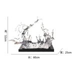 Modern luxury transparent resin foam ornament, large floor standing sculpture, hotel living room, foyer, model room artwork