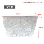 Transparent resin luminous crystal island, light luxury home dining table, ice cubes, stones, high-end feeling, hotel reception bar, front desk