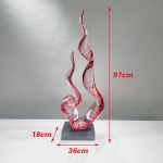 Modern Creative Abstract Ornaments Hotel Sales Office Villa Living Room Transparent Resin Sculpture Entrance Art Decoration