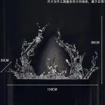 Modern luxury transparent resin foam ornament, large floor standing sculpture, hotel living room, foyer, model room artwork