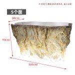 Transparent resin luminous crystal island, light luxury home dining table, ice cubes, stones, high-end feeling, hotel reception bar, front desk