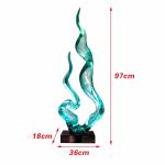 Modern Creative Abstract Ornaments Hotel Sales Office Villa Living Room Transparent Resin Sculpture Entrance Art Decoration