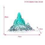 Transparent resin rockery sculpture imitating glass handicrafts, hotel lobby landscape, large mountain shaped ornaments, floor installation