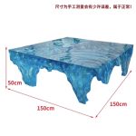 Transparent resin glacier bar counter table custom hotel living room home tea table high-end luminous island design