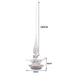 Transparent resin water droplet spray sculpture hotel large floor decoration villa living room entrance decoration art hanging decoration