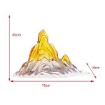 Transparent resin rockery sculpture imitating glass handicrafts, hotel lobby landscape, large mountain shaped ornaments, floor installation