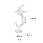 Modern luxury transparent resin foam ornament, large floor standing sculpture, hotel living room, foyer, model room artwork