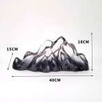 Transparent resin rockery sculpture imitating glass handicrafts, hotel lobby landscape, large mountain shaped ornaments, floor installation