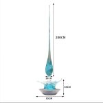 Transparent resin water droplet spray sculpture hotel large floor decoration villa living room entrance decoration art hanging decoration