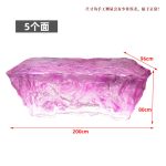 Transparent resin luminous crystal island, light luxury home dining table, ice cubes, stones, high-end feeling, hotel reception bar, front desk