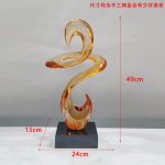 Modern Creative Abstract Ornaments Hotel Sales Office Villa Living Room Transparent Resin Sculpture Entrance Art Decoration
