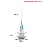 Transparent resin water droplet spray sculpture hotel large floor decoration villa living room entrance decoration art hanging decoration