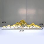 Transparent resin rockery sculpture imitating glass handicrafts, hotel lobby landscape, large mountain shaped ornaments, floor installation