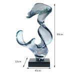 Abstract Transparent Resin Art Ornament Hotel Sales Office Clubhouse Floor Sculpture Home Living Room Entrance Decoration