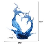 Modern luxury transparent resin foam ornament, large floor standing sculpture, hotel living room, foyer, model room artwork