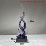Modern Creative Abstract Ornaments Hotel Sales Office Villa Living Room Transparent Resin Sculpture Entrance Art Decoration