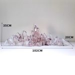 Transparent resin rockery sculpture imitating glass handicrafts, hotel lobby landscape, large mountain shaped ornaments, floor installation
