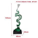 Creative model room, transparent resin sculpture, living room, desktop home, entrance niche, vertical high ornament, abstract decoration