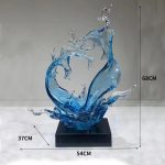 Modern luxury transparent resin foam ornament, large floor standing sculpture, hotel living room, foyer, model room artwork