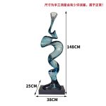 Creative model room, transparent resin sculpture, living room, desktop home, entrance niche, vertical high ornament, abstract decoration