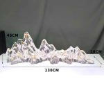 Transparent resin rockery sculpture imitating glass handicrafts, hotel lobby landscape, large mountain shaped ornaments, floor installation