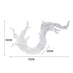 Modern luxury transparent resin foam ornament, large floor standing sculpture, hotel living room, foyer, model room artwork