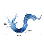 Modern luxury transparent resin foam ornament, large floor standing sculpture, hotel living room, foyer, model room artwork