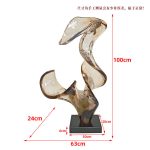 Abstract Transparent Resin Art Ornament Hotel Sales Office Clubhouse Floor Sculpture Home Living Room Entrance Decoration
