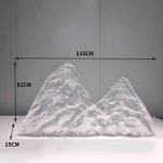 Modern Creative Transparent Resin Rockery Sculpture Hotel Lobby Sales Office Landscape Ornaments Ice and Snow Mountain Floor Decoration