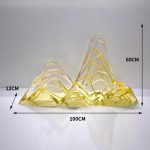 Transparent resin rockery sculpture imitating glass handicrafts, hotel lobby landscape, large mountain shaped ornaments, floor installation