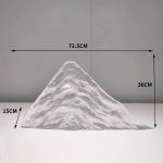 Modern Creative Transparent Resin Rockery Sculpture Hotel Lobby Sales Office Landscape Ornaments Ice and Snow Mountain Floor Decoration