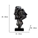 Modern Creative Abstract Ornaments Hotel Sales Office Villa Living Room Transparent Resin Sculpture Entrance Art Decoration