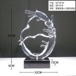 Modern Creative Abstract Ornaments Hotel Sales Office Villa Living Room Transparent Resin Sculpture Entrance Art Decoration
