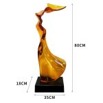 Abstract Transparent Resin Art Ornament Hotel Sales Office Clubhouse Floor Sculpture Home Living Room Entrance Decoration