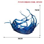 Modern luxury transparent resin foam ornament, large floor standing sculpture, hotel living room, foyer, model room artwork