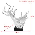 Modern luxury transparent resin foam ornament, large floor standing sculpture, hotel living room, foyer, model room artwork