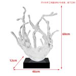 Modern luxury transparent resin foam ornament, large floor standing sculpture, hotel living room, foyer, model room artwork