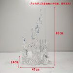 Modern luxury transparent resin foam ornament, large floor standing sculpture, hotel living room, foyer, model room artwork