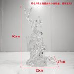Modern luxury transparent resin foam ornament, large floor standing sculpture, hotel living room, foyer, model room artwork