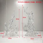 Modern luxury transparent resin foam ornament, large floor standing sculpture, hotel living room, foyer, model room artwork