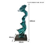 Abstract Transparent Resin Art Ornament Hotel Sales Office Clubhouse Floor Sculpture Home Living Room Entrance Decoration