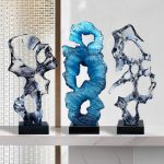 Modern abstract transparent resin sculpture decoration hotel villa home living room porch the Taihu Lake lake stone decoration crafts