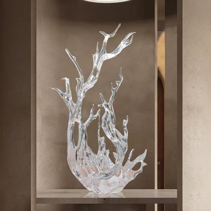 Modern luxury transparent resin foam ornament, ...