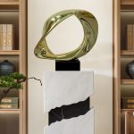 Modern minimalist creative sculpture fiberglass ornament, hotel club entrance, model room, sales office, soft decoration crafts