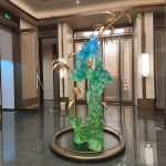 New Chinese abstract transparent resin the Taihu Lake stone sculpture hotel lobby villa courtyard high-end decoration floor decoration