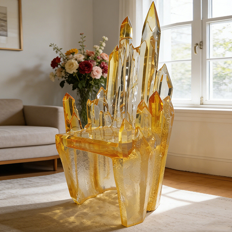 Light Luxury Creative Transparent Chair Hotel R...